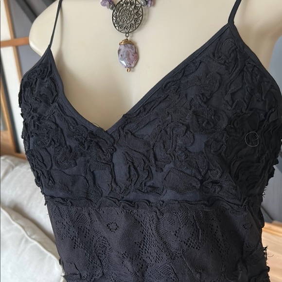 Pura Vida 100% cotton  Black Lace Dress size 12 - Picture 2 of 12